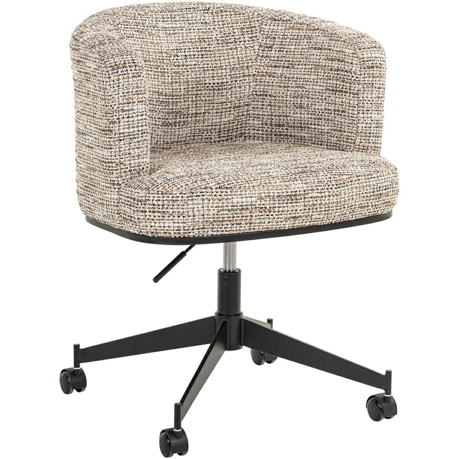 Eetkamerstoel Lana Graffic stof kleur Beige - Loft24.nl