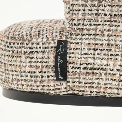 Eetkamerstoel Lana Graffic stof kleur Beige - Loft24.nl