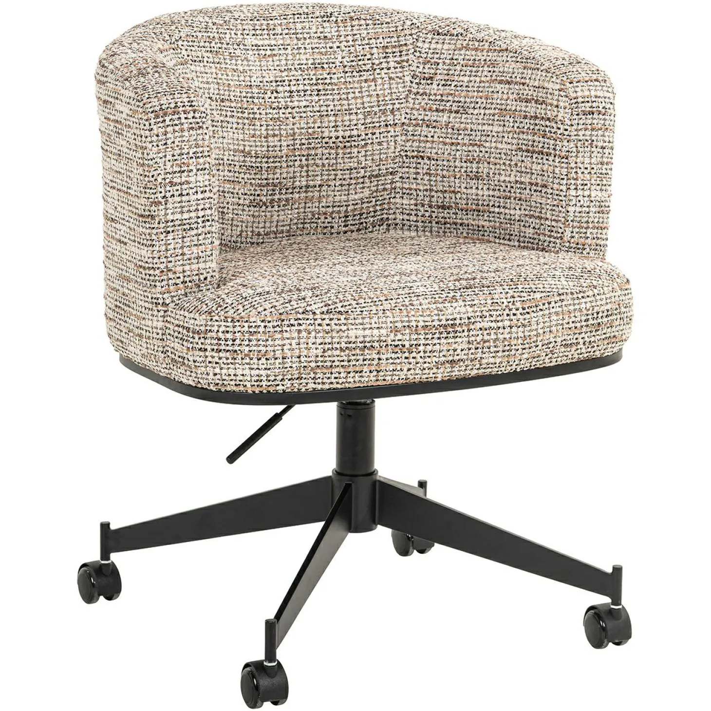 Eetkamerstoel Lana Graffic stof kleur Beige - Loft24.nl