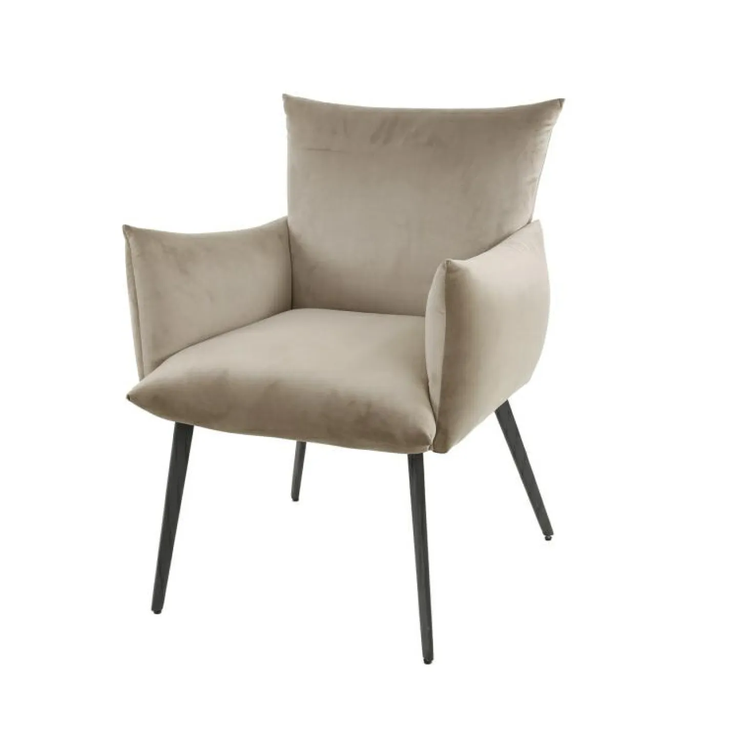 Eetkamerstoel Lobby - Velours Champagne - Loft24.nl