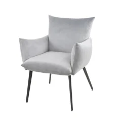 Eetkamerstoel Lobby - Velours Zilver - Loft24.nl