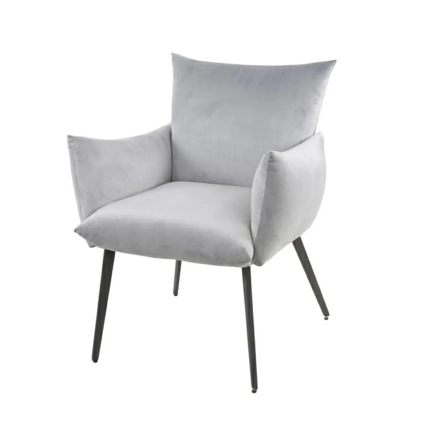 Eetkamerstoel Lobby - Velours Zilver - Loft24.nl