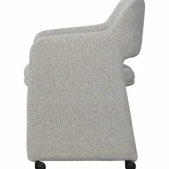 Eetkamerstoel Lyric Op wielen Bouclé - Greige - Loft24.nl