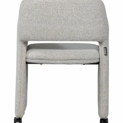 Eetkamerstoel Lyric Op wielen Bouclé - Greige - Loft24.nl