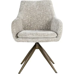 Eetkamerstoel Marlon Chenille kleur Pearl - Loft24.nl