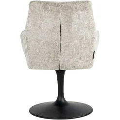 Eetkamerstoel Marlon Chenille kleur Pearl - Loft24.nl