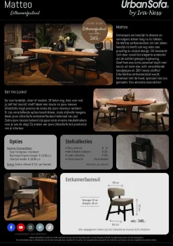 Eetkamerstoel Matteo - zelf samenstellen - Loft24.nl