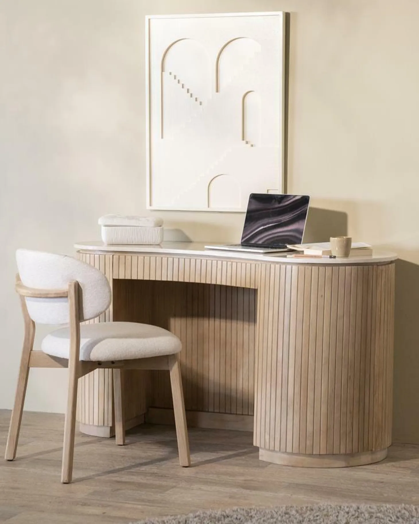 Eetkamerstoel Mikky Naturel - Beige - Loft24.nl