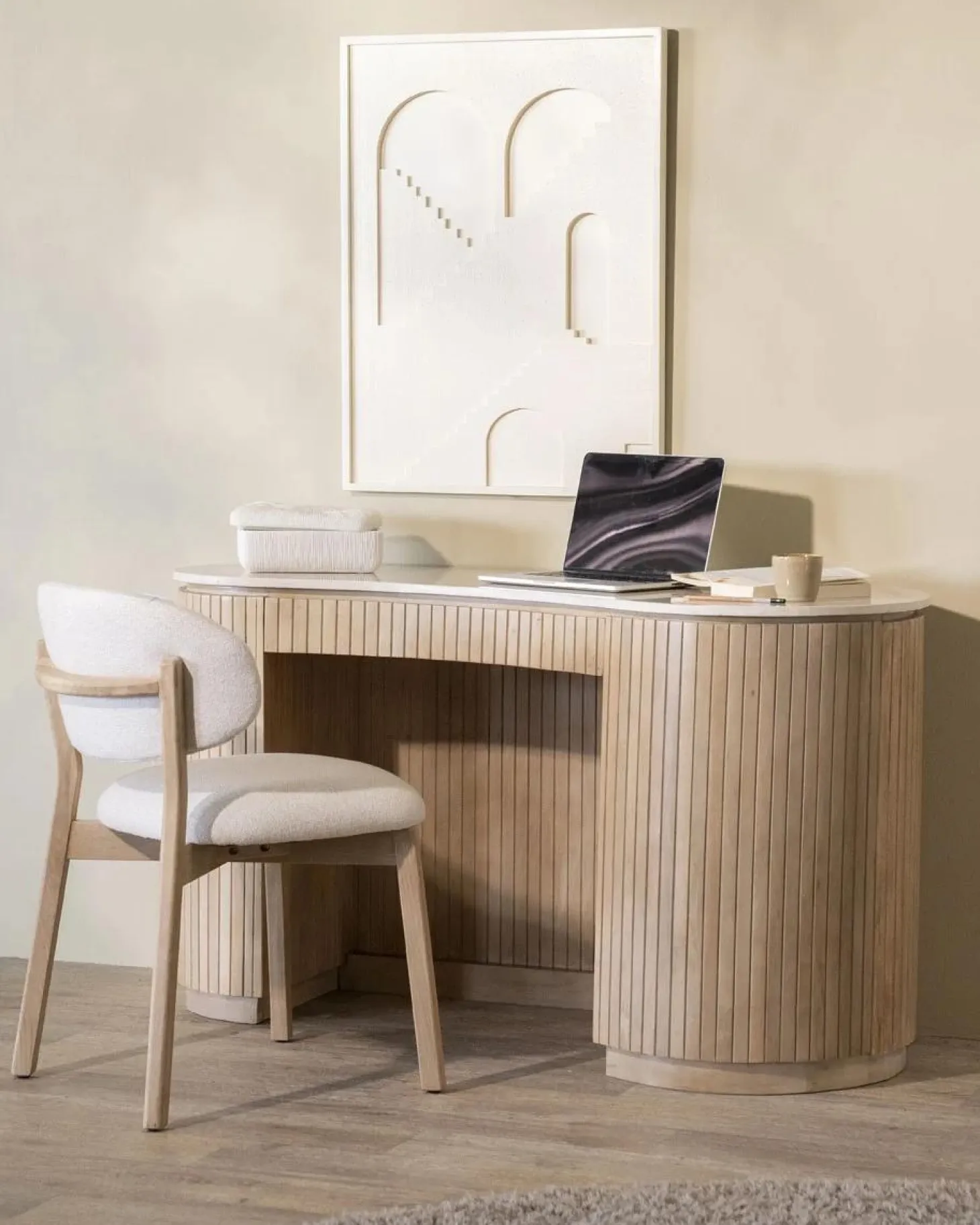 Eetkamerstoel Mikky Naturel - Beige - Loft24.nl