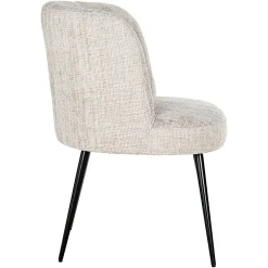 Eetkamerstoel Morton Chenille kleur Naturel - Loft24.nl