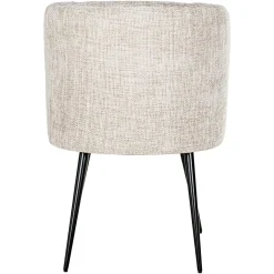 Eetkamerstoel Morton Chenille kleur Naturel - Loft24.nl