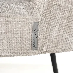 Eetkamerstoel Morton Chenille kleur Naturel - Loft24.nl