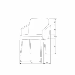 Eetkamerstoel Mount Chenille - Naturel - Loft24.nl