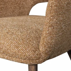 Eetkamerstoel Murat Bruin onderstel - Geel/Bruin - Loft24.nl