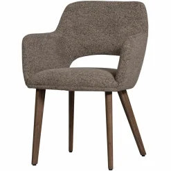 Eetkamerstoel Murat Bruin onderstel - Taupe/Bruin - Loft24.nl