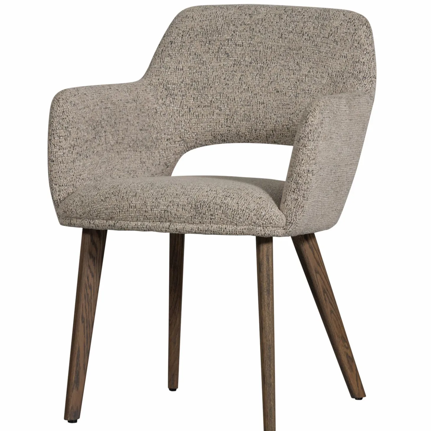 Eetkamerstoel Murat Bruin onderstel - Naturel/Bruin - Loft24.nl