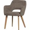 Eetkamerstoel Murat Naturel onderstel - Taupe/Bruin - Loft24.nl