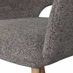 Eetkamerstoel Murat Naturel onderstel - Taupe/Bruin - Loft24.nl