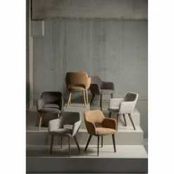 Eetkamerstoel Murat Naturel onderstel - Naturel/Bruin - Loft24.nl