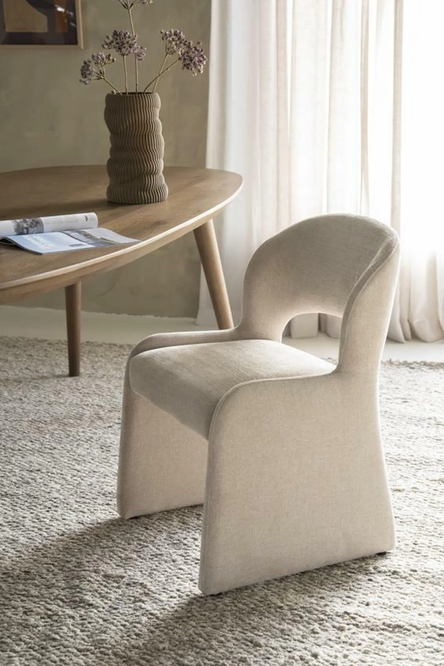 Eetkamerstoel Odette - Taupe - Loft24.nl