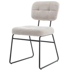 Eetkamerstoel Padola Bouclé - Zand - Loft24.nl