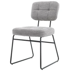 Eetkamerstoel Padola Bouclé - Grijs - Loft24.nl