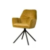 Eetkamerstoel Palma met armleuning - Geel - Loft24.nl