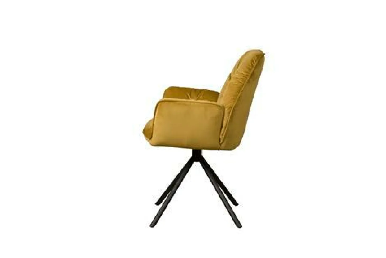 Eetkamerstoel Palma met armleuning - Geel - Loft24.nl