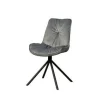 Eetkamerstoel Palma zonder armleuning - Grijs - Loft24.nl