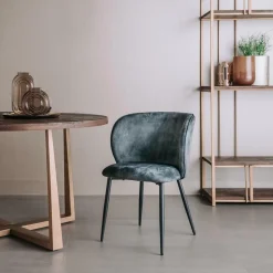 Eetkamerstoel Perano Velvet - Donkergroen - Loft24.nl