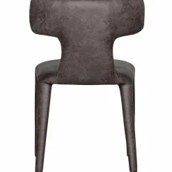 Eetkamerstoel Permit Lederlook - Antraciet - Loft24.nl