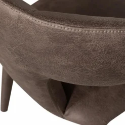 Eetkamerstoel Permit Lederlook - Antraciet - Loft24.nl