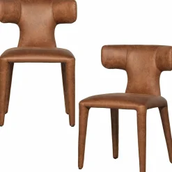 Eetkamerstoel Permit Lederlook - Coganc - Loft24.nl