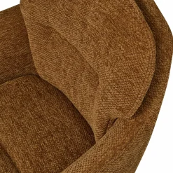 Eetkamerstoel Runa Chenille - Bruin/Geel - Loft24.nl