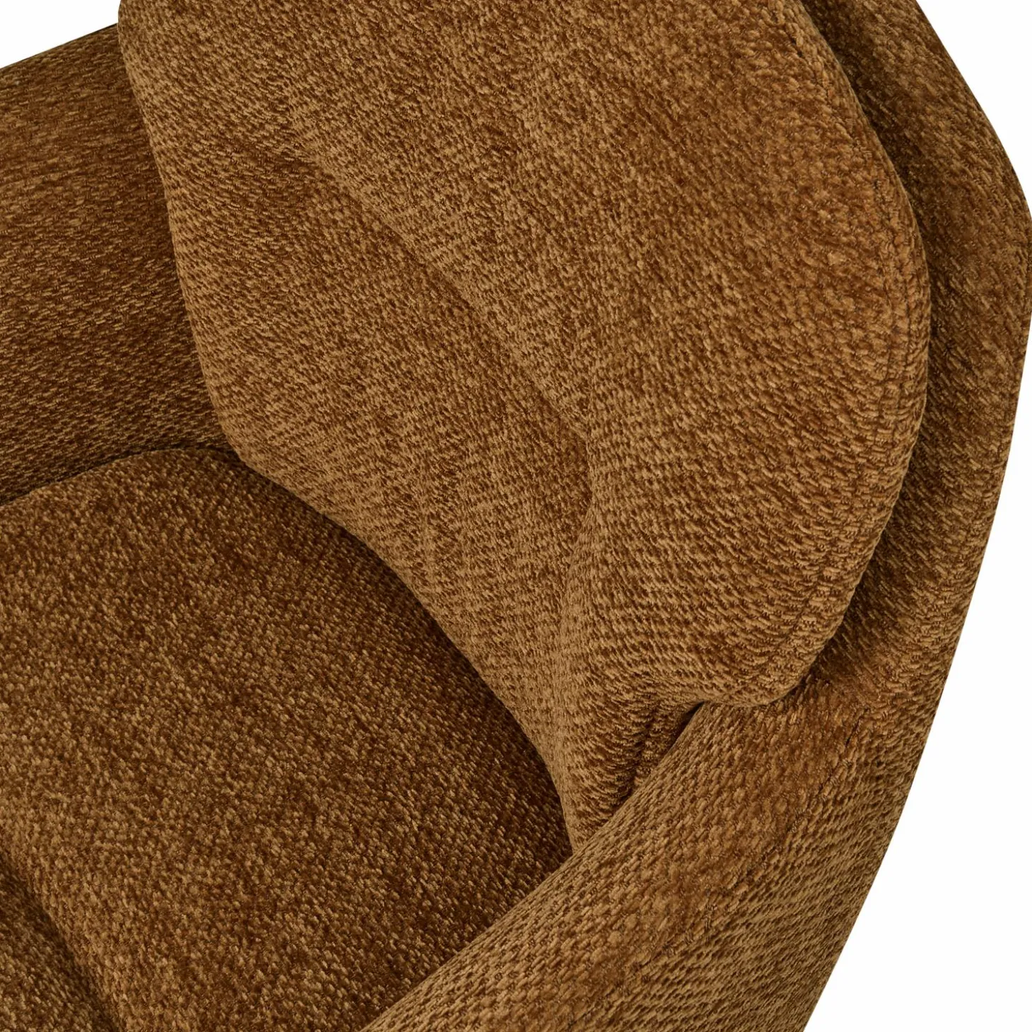 Eetkamerstoel Runa Chenille - Bruin/Geel - Loft24.nl