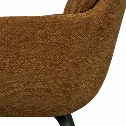 Eetkamerstoel Runa Chenille - Bruin/Geel - Loft24.nl