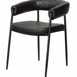 Eetkamerstoel Sev PU Leer - Zwart - Loft24.nl