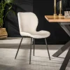 Eetkamerstoel Shell Bouclé - Wit - Loft24.nl