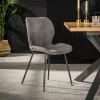 Eetkamerstoel Shell Bouclé - Grijs - Loft24.nl