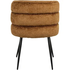 Eetkamerstoel Stella Chenille kleur Cognac - Loft24.nl