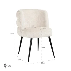 Eetkamerstoel Stella Chenille - Loft24.nl