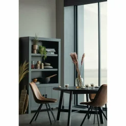 Eetkamerstoel Sven Lederlook - Cognac - Loft24.nl