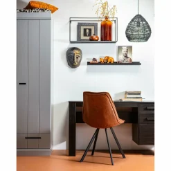 Eetkamerstoel Sven Lederlook - Cognac - Loft24.nl