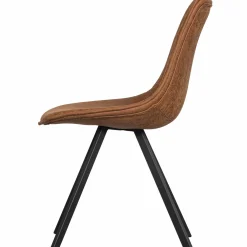 Eetkamerstoel Sven Lederlook - Cognac - Loft24.nl