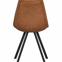 Eetkamerstoel Sven Lederlook - Cognac - Loft24.nl
