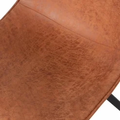 Eetkamerstoel Sven Lederlook - Cognac - Loft24.nl
