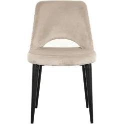 Eetkamerstoel Tabitha Velvet en stof kleur Khaki/Rose - Loft24.nl