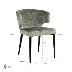 Eetkamerstoel Taylor Chenille - Loft24.nl