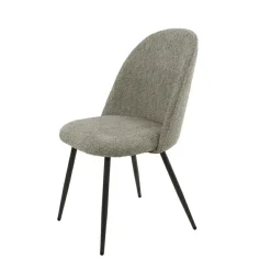 Eetkamerstoel Tom met hoge rug - Bouclé Zand - Loft24.nl