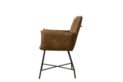 Eetkamerstoel Trofa met armleuning - Cognac - Loft24.nl